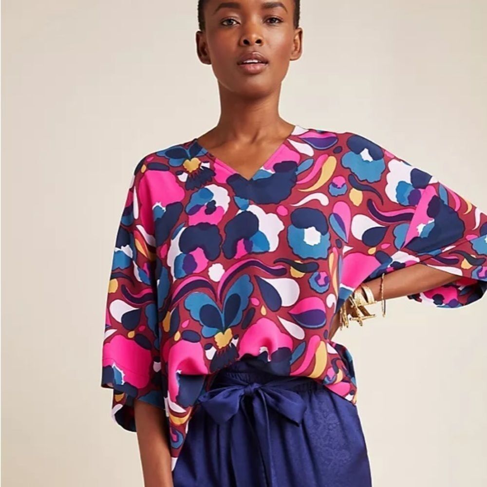 NWT Anthropologie Marimekko Rakella Blouse XS
